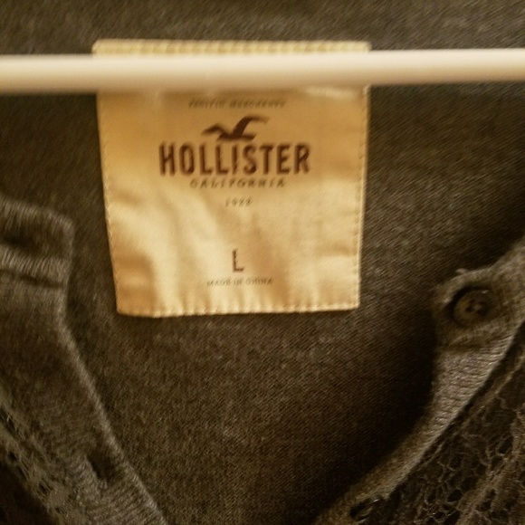 Hollister Grey lace button up cardigan - Picture 3 of 3